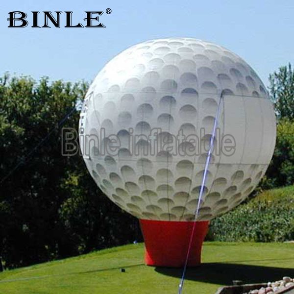 

china supplier customized giant golf ball shape inflatable ground balloon with logo print for advertising