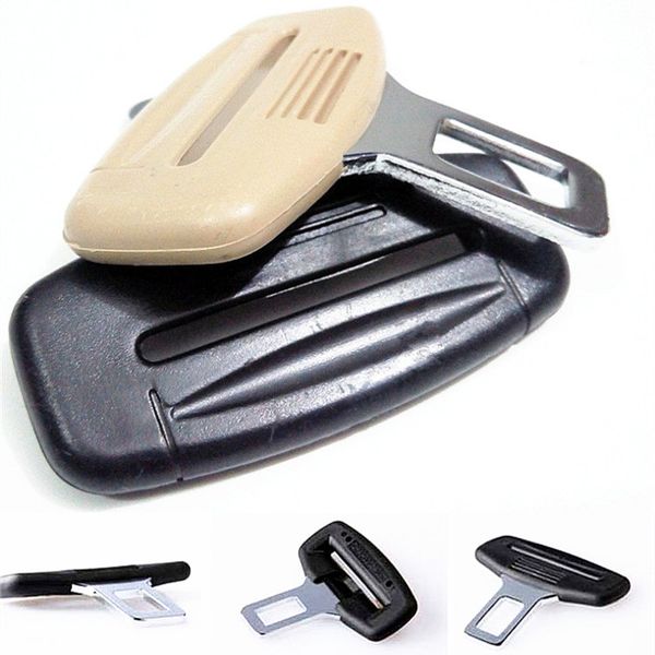 

2015 new arrive 4pcs/lot universal metal safety car seat belt buckles, chrome beige black car safety belt plug