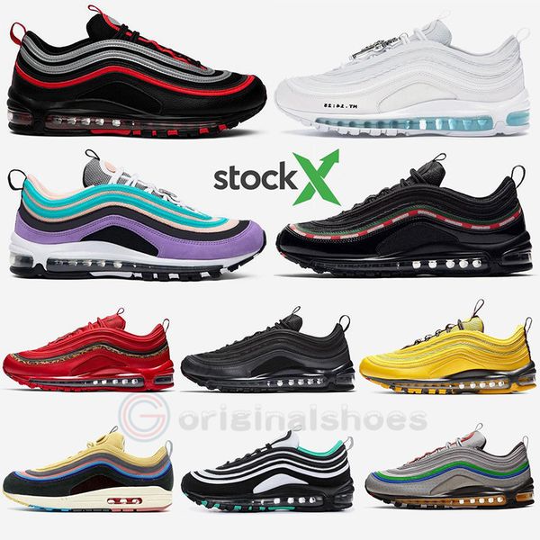 

97 bred 2020 mens sneaker 97s balck metallic gold throwback undefeated have a day running shoes south beach og women sports sneakers trainer
