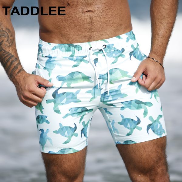 

taddlee brand men's boardshorts beach wear men swimwear swimsuits swim surfing boxer trunks gay bathing suits board shorts t200605, White;black