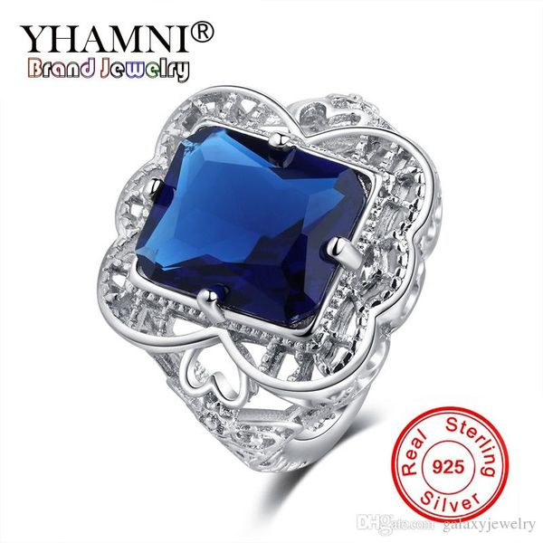 3 ct unique AAA Zircone Cubique Pigeon Egg Stone band 925 Argent Femme Bijoux Anneau Taille 4-9