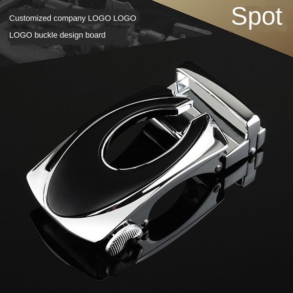 

automatic accessory buckle metal men's head personalized belt buckle made belt waist accessories, Slivery;black
