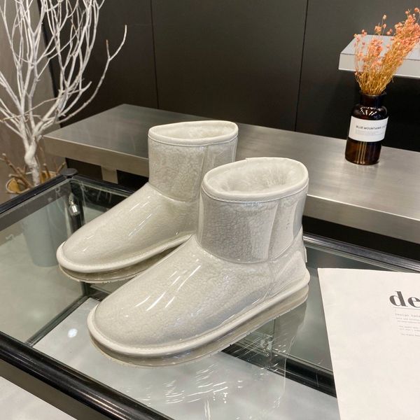 

women's snow boots women's plush casual short boots plus velvet thick fur all-in-one drill full rhinestone waterproof snow boots w, Black