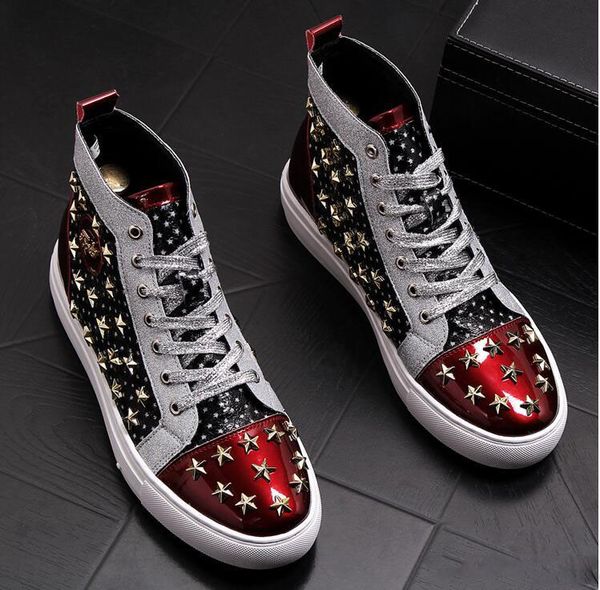 

2019 Новый корейский хип-хоп обувь Мода Высокий топ повседневная обувь для мужчин К