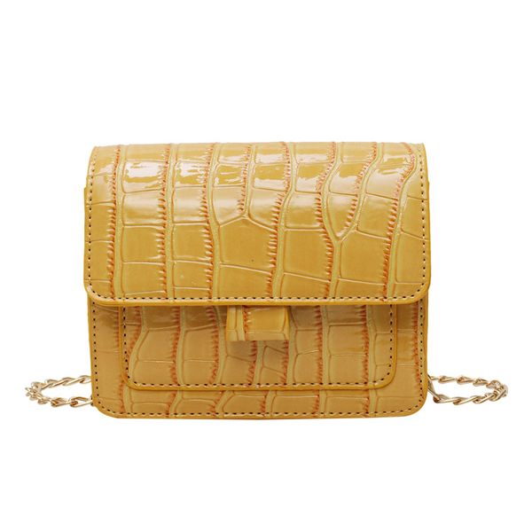 

ljl-waist bag black small bag female crocodile pattern shoulder chain mini messenger ladies shoulder