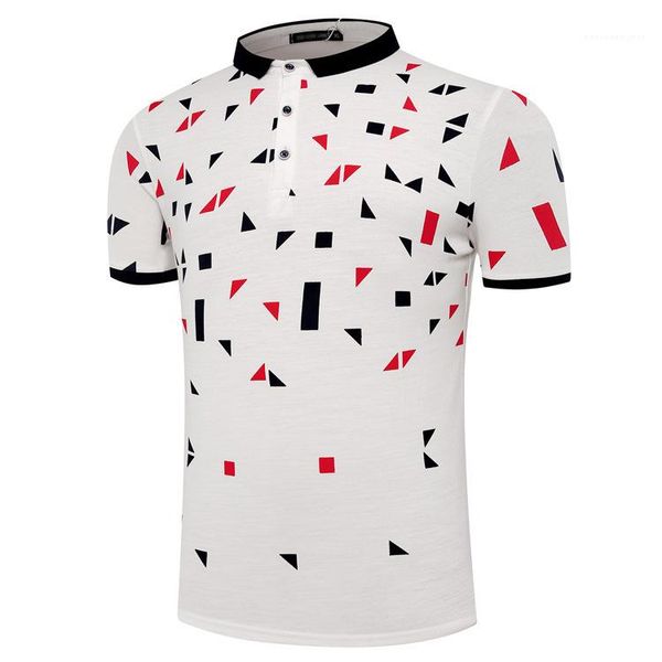 

mens polos summer new 2019 fashion polo shirts short sleeved button clothes, White;black