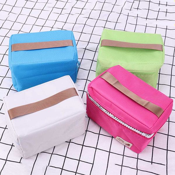 

oxford insulated cooler popular design lunch bag thermal picnic bag lunch for kids waterproof tote, Blue;pink