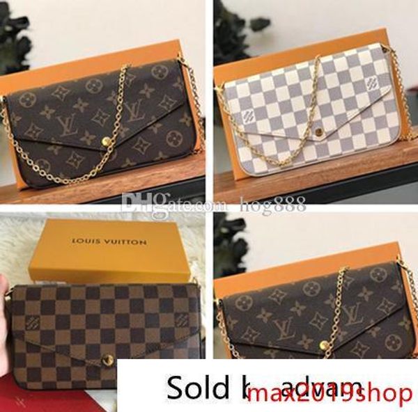 

горячая продажа m61276 pochette felicie женщины сумка класс люкс crossbody посланник плечо сумка цепь мешок хороший кожаный кошелек