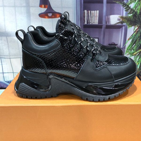 

sports shoes thick-soled casual shoes fashionable lace-up shoes for men and women with european and american style designer's new style, Black