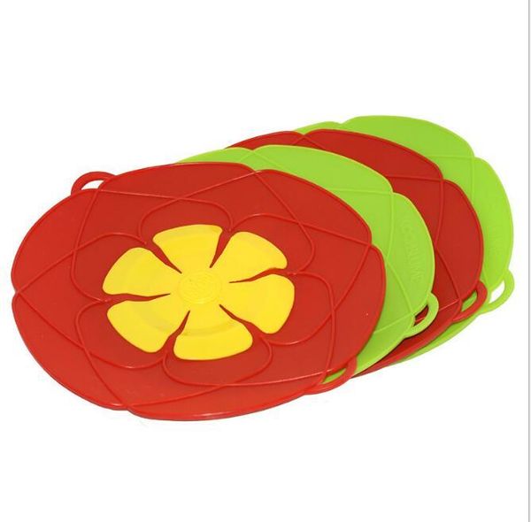 

26cm spill ser cover boil over safeguard silicone lid cooking pot flower cookware kitchen gadgets 866