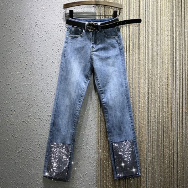 

евѬопейкий пѬмой джин женина 2020 вена нова вока али гоѬие drilling denim и, Blue