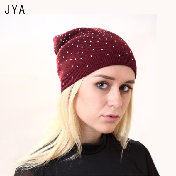 

new beanies knitted wool hat for women girls elegant female bonnet ladies casual cap winter hat solid color, Blue;gray