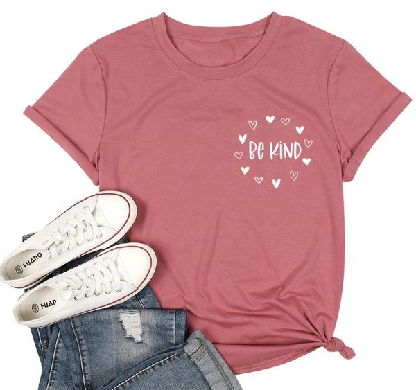 

be kind letter short sleeve t-shirt short sleeve print clothes ladies womens t-shirt casual fashion o neck summer female t shirt, White