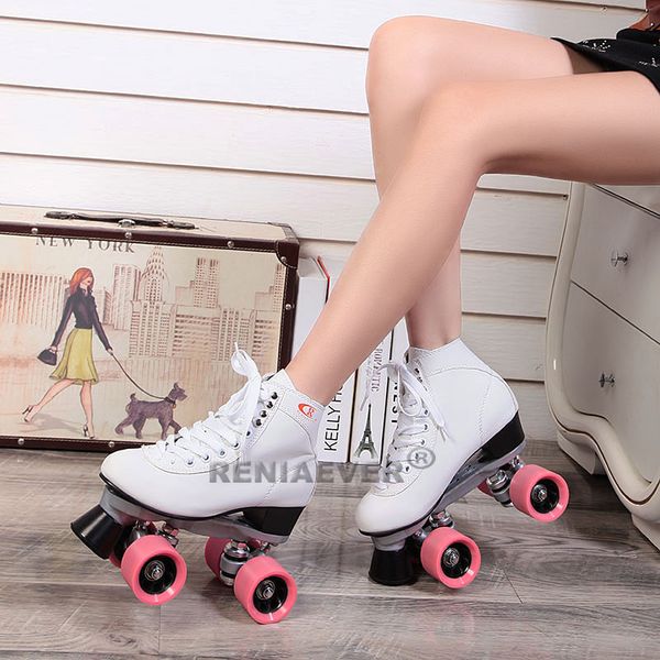 

reniaever rink and speed skate shoes roller skate white and pink ing