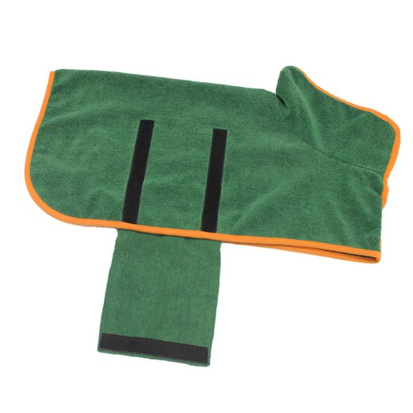 

dog bath towel pet grooming bathing towel bathrobe for corgi bichon green