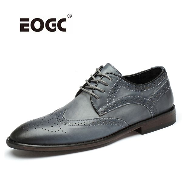 

handmade men dress shoes flats natural leather italian style bullock wedding business shoes lace up oxfords for men, Black
