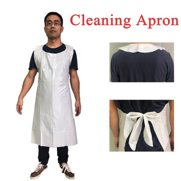 

disposable white color transparent apron for kitchen clean accessory household cooking baking aprons for women men kitchen