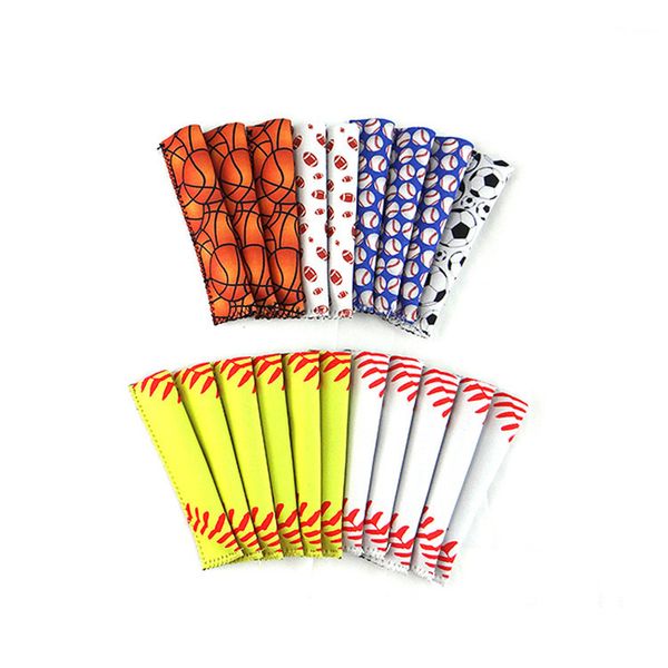 15 * 4 cm POPSICLE TESTATORI ICETTI GLIATI PER BASEBALL HOCKEY Stick Freezer Pop Holders per softball Football Chevron Flower Style