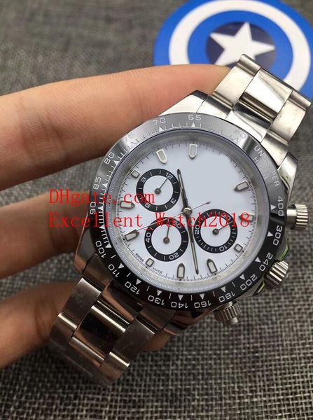 

6 colour quality mens watches 40 mm 116500 116500ln 116518ln 116506 116509 stainless steel ceramic bezel asia 2813 movement automatic mens, Slivery;brown