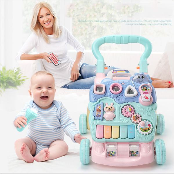 

baby toddler rider push infant child multi-functional walking walker anti-rollover adjustable height 6-18 months