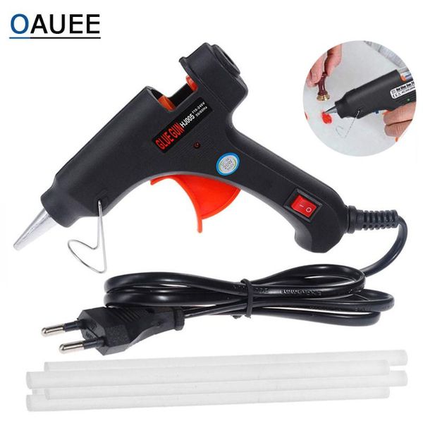 

melt glue gun industrial mini guns thermo electric heat temperature tool with 7mm x 200mm glue stick