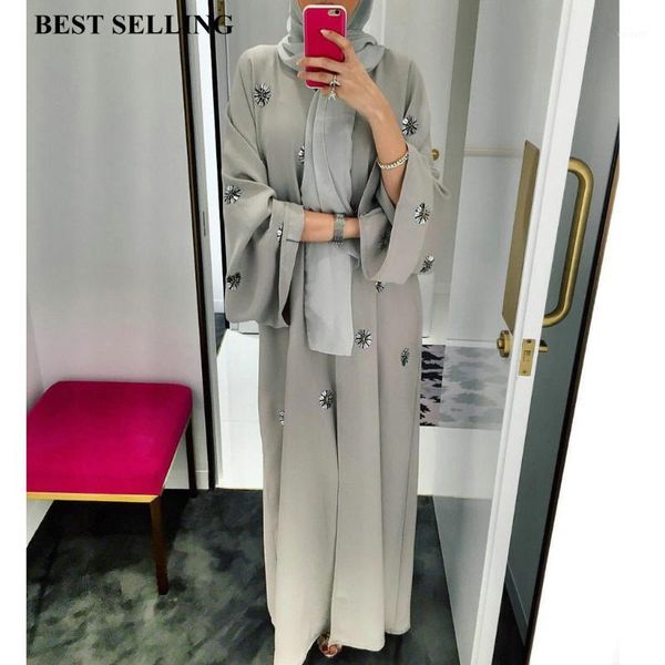 

мусульманские женщины вышивка открытым кардиган платье макси katfan абая dubai кимоно молебен исламская одежда рясы мундир arab1, Red