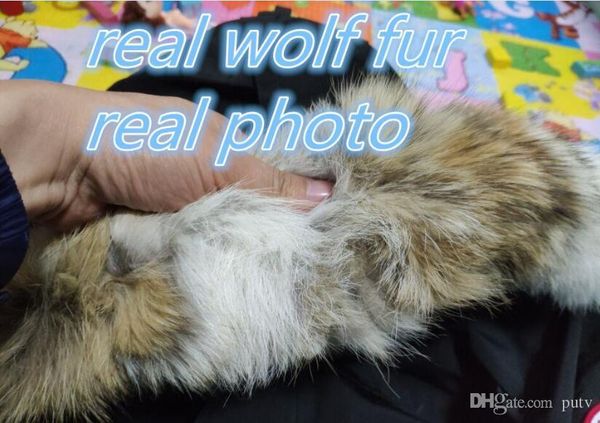 

real wolf fur down coatman new arrival sale men's guse chateau black navy gray down jacket winter coat parka sale with outlet