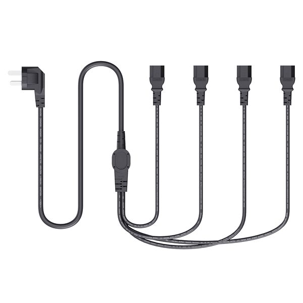 

qianli 3c pure copper one for four power cable high toughness rubber wire with standard extending cable 2-hole female