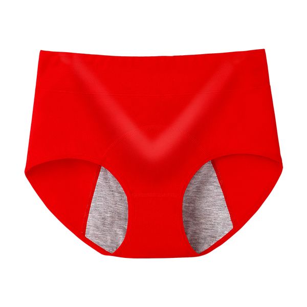 

physiological pants leakproof before and after menstruation aunt health care pants high waist women's pure cotton, Black;pink