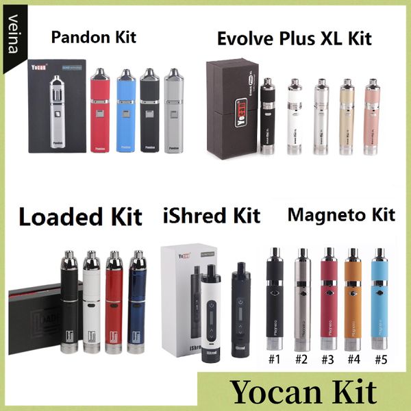 

100% оригинал Yocan Loaded Evolve Plus XL iShred Magneto Pandon Torch Наборы для испарения воска с сухой травой 1100/1300/2600 мАч