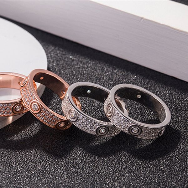 

celebrity style couple ring wide version narrow version full zircon men and women same gold color and silver color ring jewelry zk40