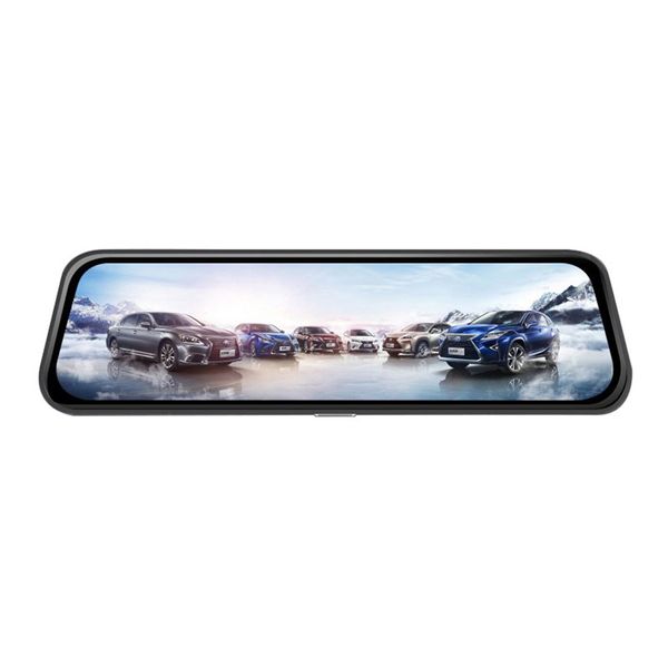 

9.66" streaming media touch screen car dvr rear view mirror driving recorder dash cam registrar 1080p front car accessories