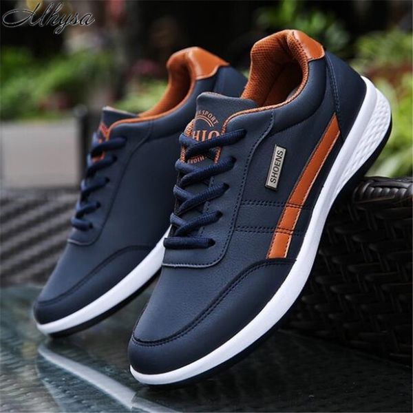 

mhysa 2019 the new spring and autumn sports shoes lightweight men's fashion casual shoes lace slip outdoor climbing l130, Black