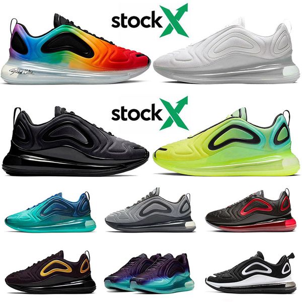 

stock x nik 72c mens womens running shoes new golden runners sneakers sea forest neon cool grey multi-color metallic designer trainers, White;red
