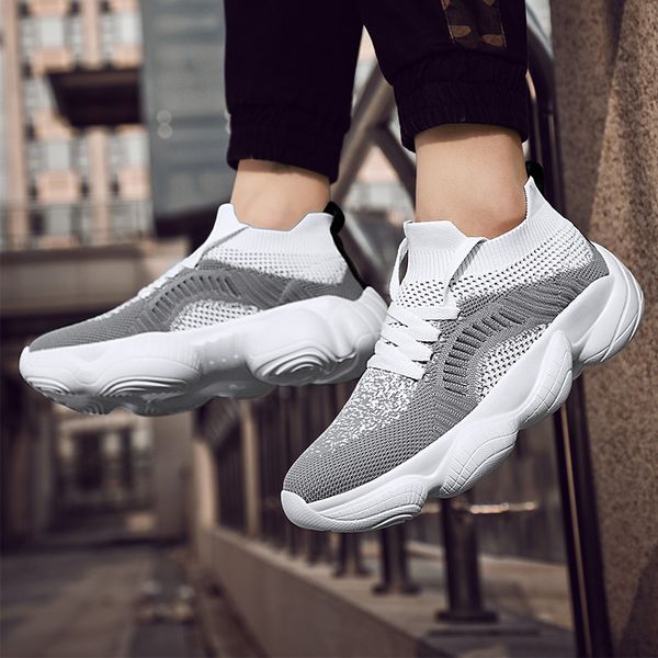

new mesh men casual shoes lac-up men shoes lightweight comfortable breathable walking sneakers feminino zapatos, Black