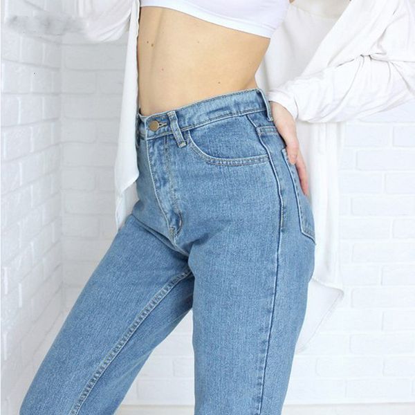 

women jeans women designer pants denim jeans classic 4 season women high waist jeans vintage mom style softener cowboy denim, Blue