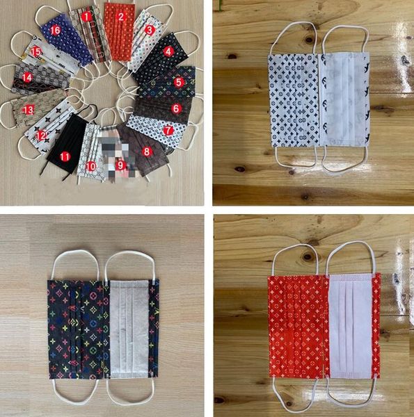 

women men fashion mask disposable non woven fabric cloth masks three layer summer breathable dust-proof cycling face mask new d73101, Blue