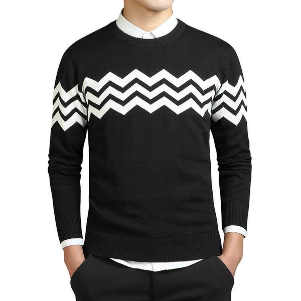 

zogaa sweater men 2019 new arrival casual pullover men autumn o neck patchwork quality knitted brand male sweaters long sleeve, White;black