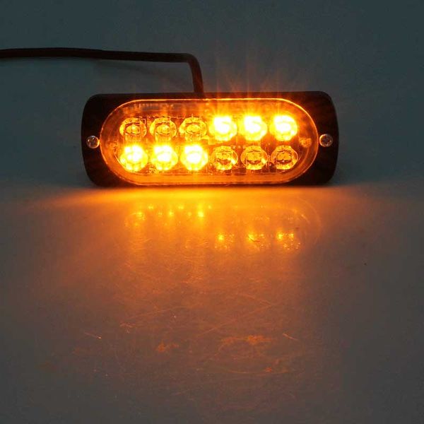 

12led pickup truck car emergency side light strobe warning lamp flashing red blue amber 12v/24v