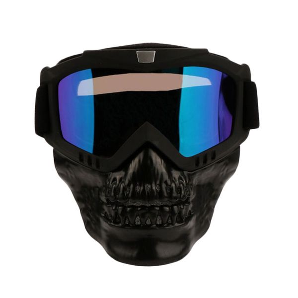 

защитные очки череп маска для лица ветрозащитный пылезащитный съемные очки маска спорт велосипед мотоцикл езда тактические очки маски