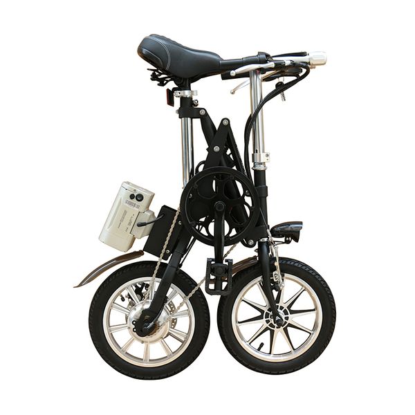 

36v250w 14'' folding electric bicycle with lithium battery brushless motor disc brake electric bikes, Silver;blue