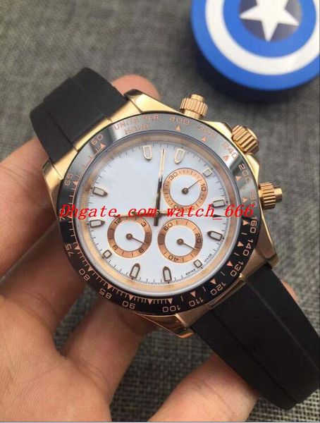 

4 style luxury watch rose gold ceramic bezel 40mm rubber strap automatic fashion mens men's watch wristwatch, Slivery;brown