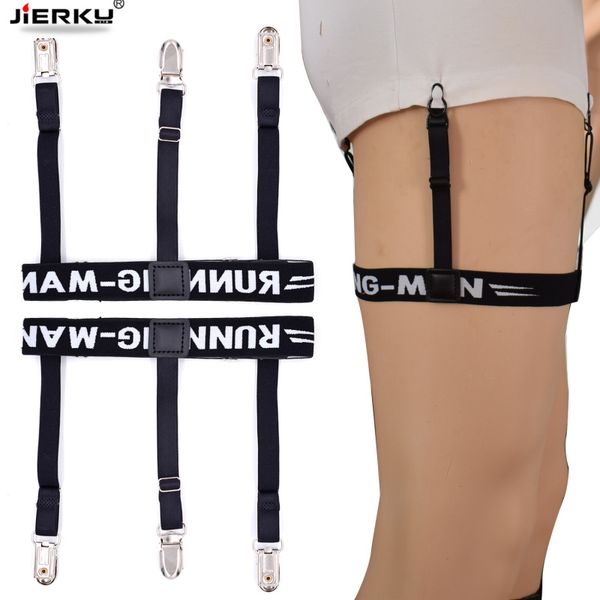 

shirt garters man's shirt stays holder gentleman leg suspenders braces elastic uniform business strap garters 1pair, Black;white