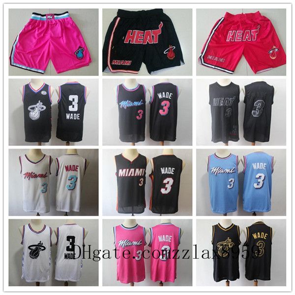 

mens miami nba heat city edition throwback jerseys dwyane 3 wade basketball jerseys pink black red orange black