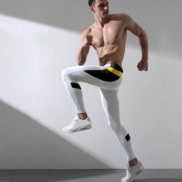 

men's pants running tights sport leggings men compression quick dry skinny gym fitness training trousers yoga workout, Black