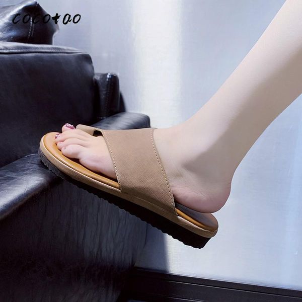 

european and american style toe sandals and slippers women 2020 summer new fashion girls retro square head wear comfortable, Black