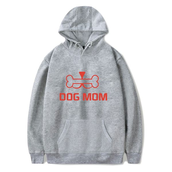 

dog mom sweatshirts funny bone design light gray fitness cotton dog mom hoody cozy soft simple delicate women/men's hoodies, Black