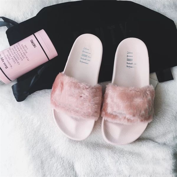 

natural sheepskin fur slippers fashion female winter slippers women warm indoor slippers soft wool lady home shoes t191018#991, Black