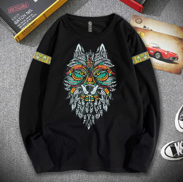 

mens designer sweatshirts boys casual large size youth animal print clothing mens luxury sweatshirt brand clothes 2020 for wholesale, Black