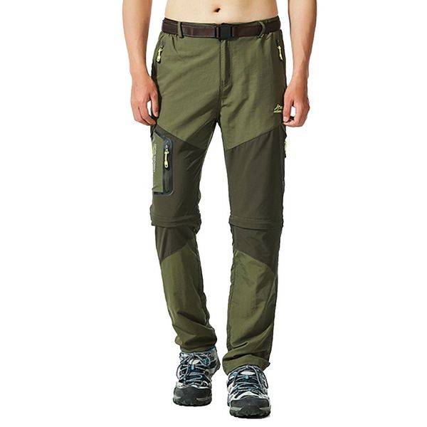 

fashion-2019 new men hiking pants outdoor fishing trousers sretch waterproof windproof camping jogger quick dry climing trekking legging, Black;green